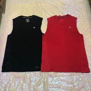 SB Tech Cool Play workout gym tank top black & red bundle medium